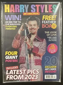 HARRY STYLES Latest Pictures Free FEATHER BOA 4 GIANT POSTERS 20 Art Cards 2023 - Picture 1 of 1