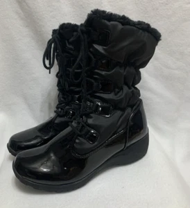 KHOMBU Women's lilly Winter Snow Waterproof Boots Black Size 9M - Picture 1 of 13