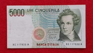 5000 LIRE VINCENZO BELLINI SOSTITUTIVA  XC.....A  RARA  DECR. MIN 4/01/1985 - Picture 1 of 4