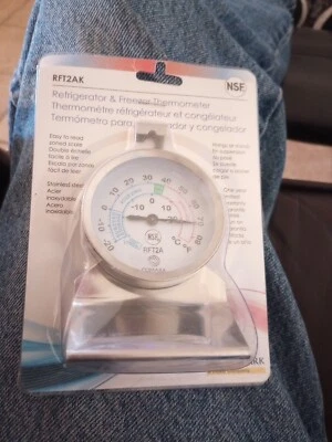 Comark Refrigerator/Freezer Thermometer Stainless Steel Construction RFT2AK - Image 1 of 2