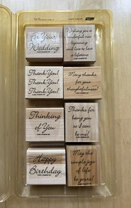 Stampin' Up! Perfect Pairs Wood Stamp Set Wedding Happy Birthday Thinking of you - Picture 1 of 3