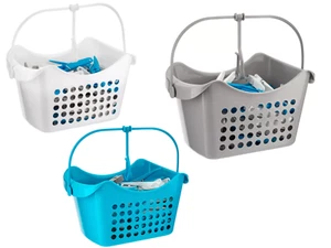 Kunststoff Klammerkorb 50 Klammern Wäsche Wäsche Wäscheleine Aufhängehaken - Bild 1 von 10