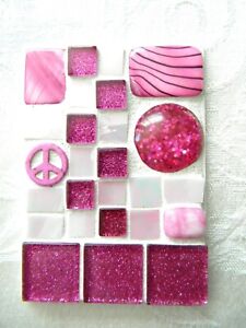 ACEO Mosaic Art Piece - Shades of Pink