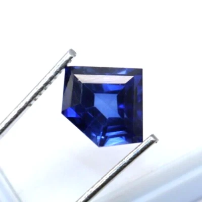 7.85 Ct Natural Ceylon Blue Sapphire Fancy Cut Certified Loose Gemstone - Image 1 of 4