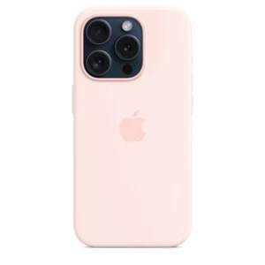 Apple Silicone Case with MagSafe for iPhone 15 Pro - Light Pink - Picture 1 of 4