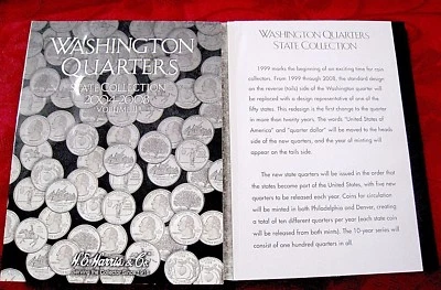 INCOMPLETE WASHINGTON QUARTERS STATE COLLECTION VOLUME II 2004-2008 ALBUM - Image 1 of 4