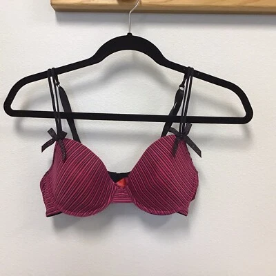 Sexy sujetador con aros acolchado a rayas magenta 34B HOT KISS Foto 1 de 4