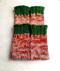 Arm/Ankle/Foot Warmers, Cotton/Wool, Blues, Red Orange, Pink, Green - Picture 1 of 2