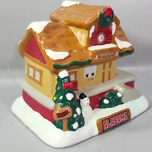 Alabama Crimson Tide Xmas Snow Village Train Station Railway Forever Collectible - Picture 1 of 16