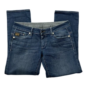 G-Star Jeans Hose Midge Straight W32 L30 Blau Stretch Dunkle Waschung - Bild 1 von 12