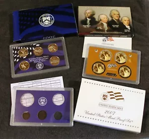 2007-S Ultra Cameo Proof State Quarters & Dollars mit Münzverpackung & COA - Bild 1 von 2