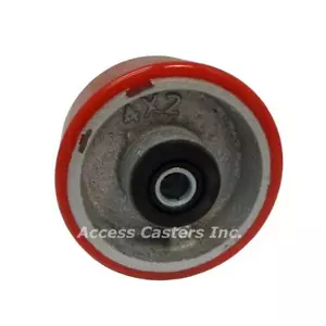 4PPC42 4" X 2" Polyurethane on Cast Iron Wheel, 800 lbs Capacity, 2-3/16" Hub - Picture 1 of 1