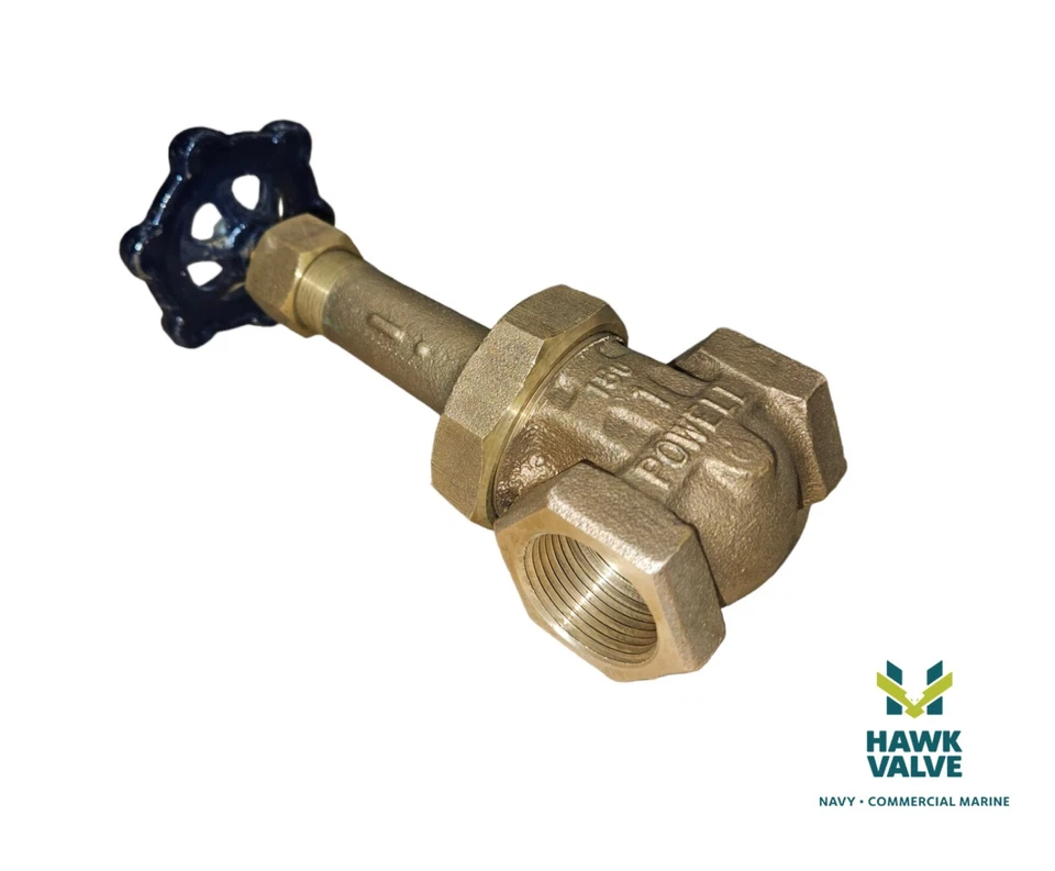 1" BRONZE  150# THREADED RISING-STEM POWELL GATE VALVE  (FIG.2714) - Image 1 of 4