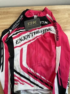 17K Riding Apparel Women's Cycling Breathable Jersey Long Sleeve Size S Pink NEW - Picture 1 of 9