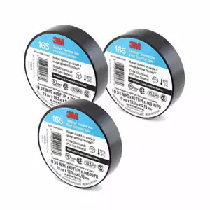 3M Temflex Vinyl Electrical Tape 165 Multi-purpose 3/4" X 60FT Black (3 Pack) - Picture 1 of 2