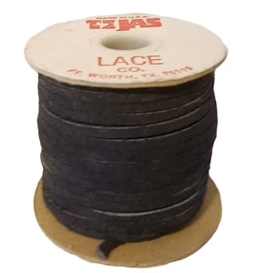 Vintage TEJAS Genuine Suede Lace Cord 1/8" (3 mm) x 25 yds Navy Blue (1 spool)  - Picture 1 of 3