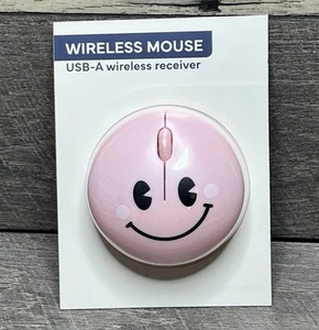 Target Bullseye's Smile Light Pink Vivitar Wireless Computer Mouse NEW - Picture 1 of 2