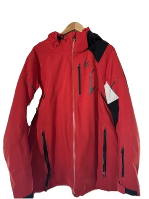 Spyder Men’s Insulated Ski Snowboard Jacket Red Black White- 133052 F13- XL - Image 1 of 4