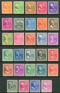 USA 1938 Presidential Short Set Scott 803-831 MNH Q902 - Picture 1 of 6