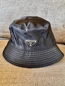 PRADA Black Bucket Hat Unisex - Picture 1 of 3