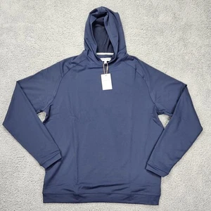 Peter Millar Crown Sport Performance Hoodie Men's M Blue ME0EK45 Golf Pullover - Picture 1 of 10