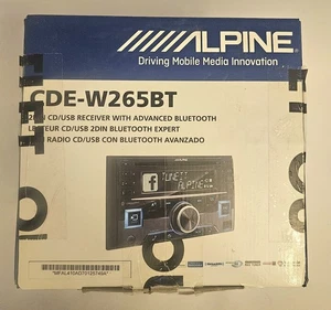 Alpine CDE-W265bt Autoradio CD USB AUX Bluetooth Sirius Pandora Pronto 2 Din Raro - Foto 1 di 4