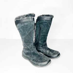 The North Face Janey Black Suede Waterproof Winter Snow Boots Women’s US 8.5 - Picture 1 of 8