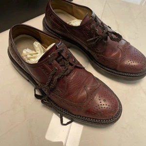 Vintage Ledger Brogue Oxford UK 8.5 US 9.5-England-Crown Sole-Taps - Picture 1 of 21