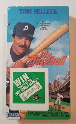 NEW! Mr. Baseball (VHS; 1993) Tom Selleck RARE Factory Sealed OOP 1997 WS TICKET Foto 1 de 4