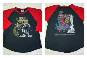 2005 LED ZEPPELIN Concert T Shirt Double Graphic Distressed Size L READ - Picture 1 of 12