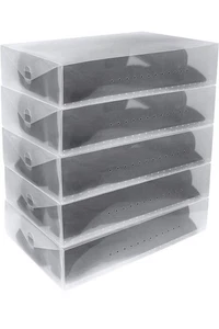 Clear Foldabe Boot Storage Boxes 5 Pack - Picture 1 of 4