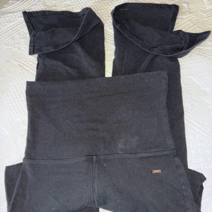Women’s Pink Flare Black Leggings XS Yoga Pull Over - Picture 1 of 3