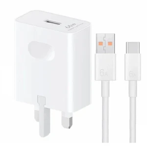 Huawei / Honor 66 Watt 66W 6Amp UK Main Wall Charger Plug for Mate P30 P40 P50 - Picture 1 of 10