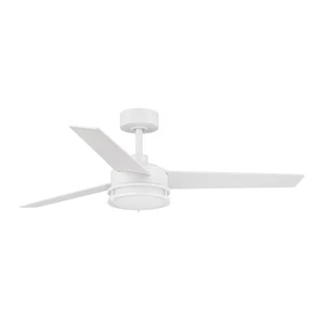 Cassini 52 in. Smart Matte White Modern Ceiling Fan with LED Light and Remote - Picture 1 of 10