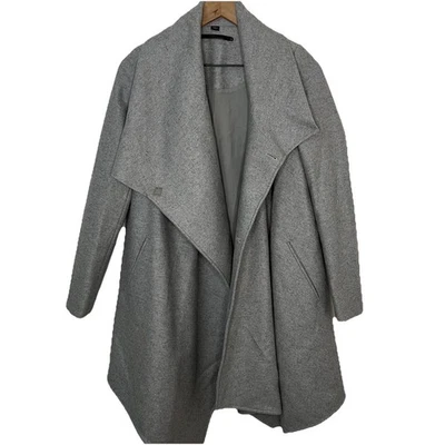 Abrigo All Saints City Monument gris tela italiana para mujer talla 0 capas de invierno Foto 1 de 4