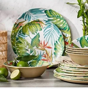 Juego de 18 piezas New Members Mark Melamine Palm Island - Imagen 1 de 2