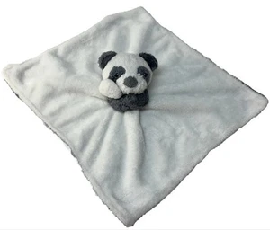 Carters Gray & White Panda Bear Cuddle Plush Lovey Baby Lovie Security Blanket - Picture 1 of 5