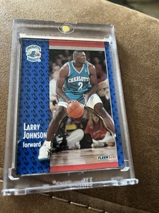1991-92 fleer 3d acrylic wrapper redemption Larry Johnson - Picture 1 of 4