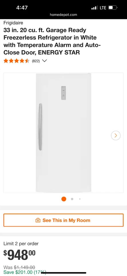 nevera sin congelador frigidaire Foto 1 de 1