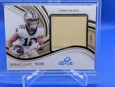 2023 Immaculate Chris Olave Premium Patch Autographs Patch Auto /99 Saints - Image 1 of 2