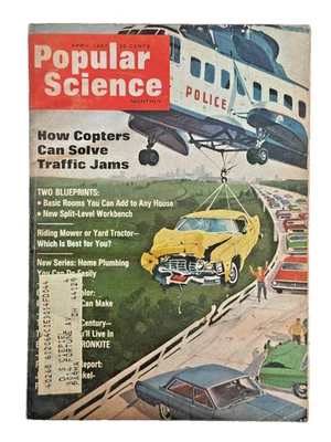 Popular Science Magazine April 1967 Helicopter Traffic Jams Vietnam War Minigun - Image 1 of 4