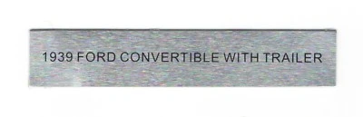 1939 Ford Convertible With Trailer Franklin Mint Display Nameplate  - Image 1 of 2