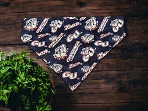 Gonzaga Dog Bandana OVER THE COLLAR Zags GU Cat Pet Bandanas Gift for Dog  - Picture 1 of 3