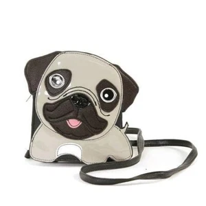 Bolso bandolera de hombro de vinilo para perro Pug - Imagen 1 de 1