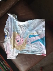Girls Frozen Front And Back Print Pyjama Top Disney 11-12 Years - Picture 1 of 2