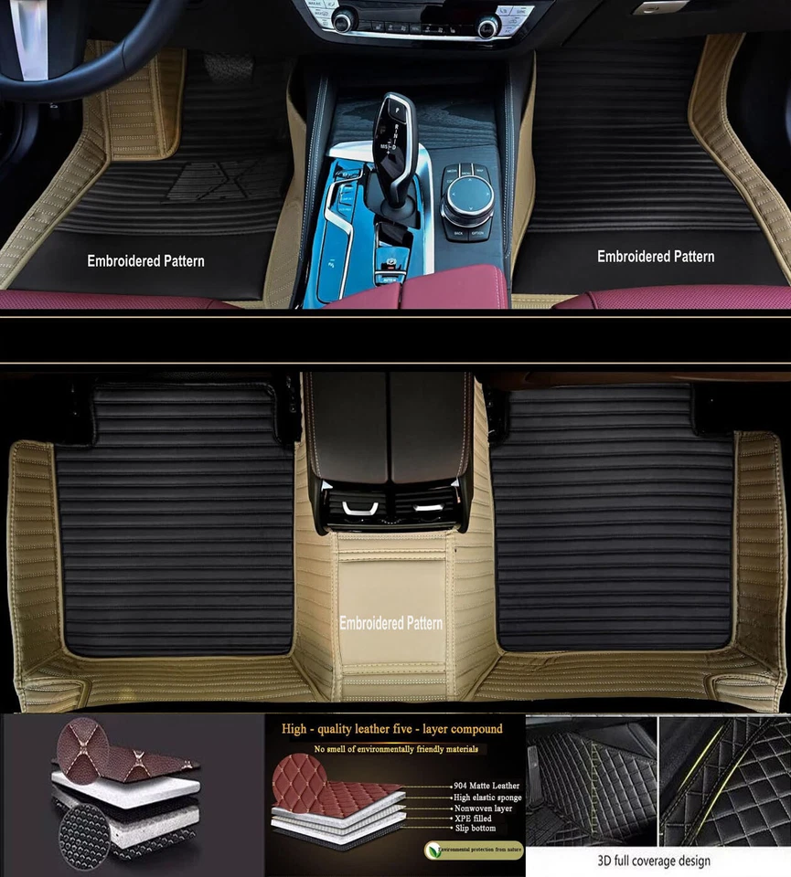 Alfombrillas impermeables de lujo para coche para Audi S1 S3 S4 S5 S6 S7 S8 para todo tipo de clima Foto 1 de 4