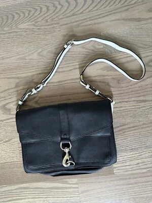 Bolso Bandolera Mensajero REBECCA MINKOFF Grande HUDSON MOTO Cuero Negro Foto 1 de 4