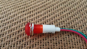 Changeable Red Bulb Amplifier Vintage Indicator Pilot Light 120V 10mm Mount,10R - Picture 1 of 3