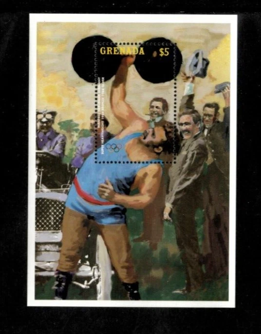 Granada 1996 - Levantador de peso Nerlinger - Folha de selo de lembrança - Scott #2601 - MNH - Imagem 1 de 1