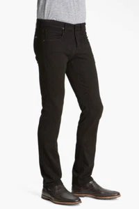 NWT HUDSON Mens Byron 5-Pocket Straight Button Fly Jeans Size 29 Jet Black Wash - Picture 1 of 11